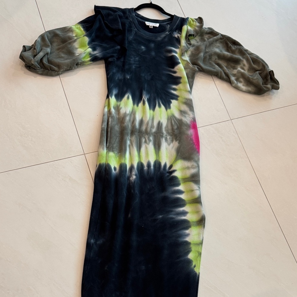 Colorful Tie-Dye Women’s Maxi Dress With Pockets